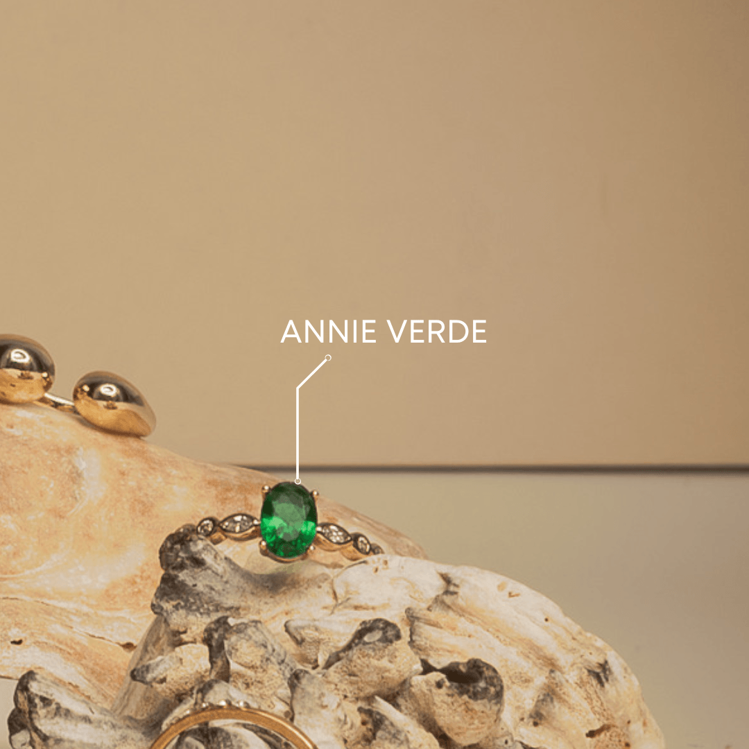 Anillo Annie Verde - Magnolias